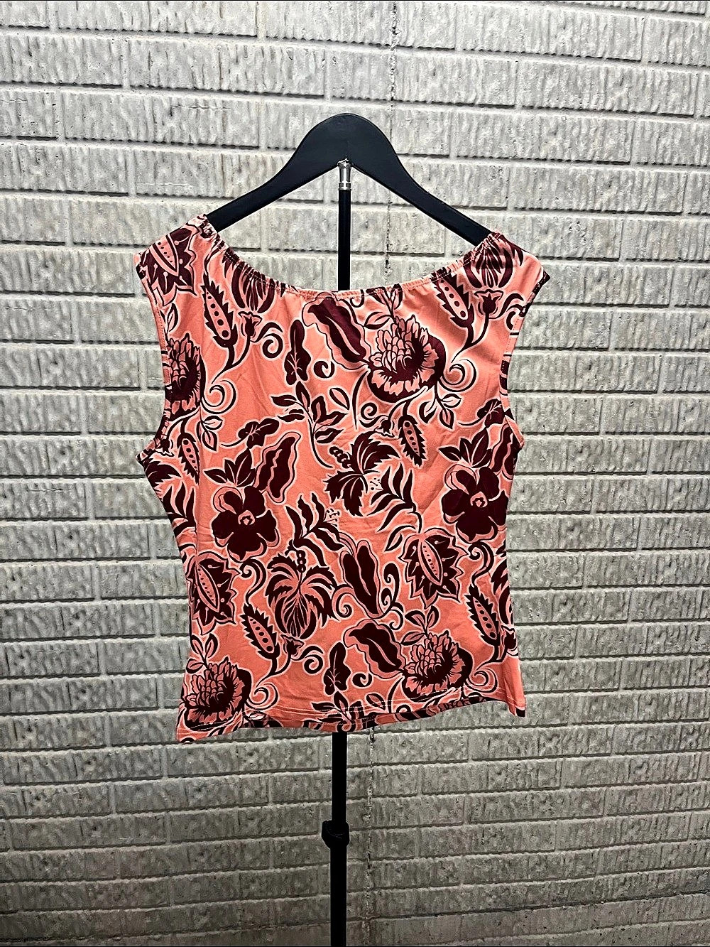 CUPSHE Floral Crop Top in Pink & Brown Size XL NWT